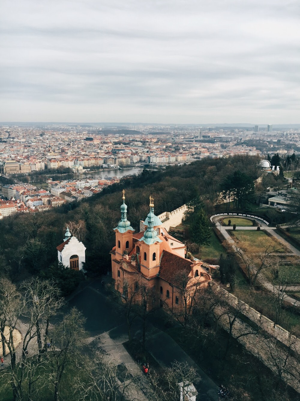 View from Petrin Tower in Prague